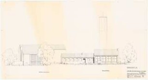 Heilig-Geist-Kirche, Bad Oeynhausen Gemeindehaus: Nordansicht 1:100