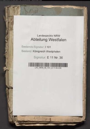 Verkauf der zu den aufgehobenen geistlichen Stiftungen gehörigen Häuser und sonstigen Besitzungen. Vorprovenienz: Domäneninspektion Paderborn