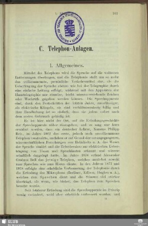 C. Telephon-Anlagen