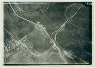Foto der Stellungen in und am Nordrand von Haudiomont (Luftbild)