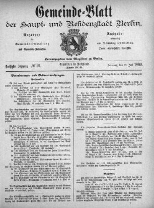 1889,29: No. 29, 21. Juli 1889