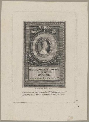 Bildnis der Marie Josephe Louise de Savoye