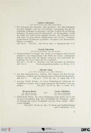 Ölgemälde – Aquarelle und Handzeichnungen (Nr. 1-206)
