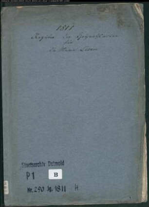 Zivilstandsregister der evangelischen Gemeinde Levern, Kreis Lübbecke (GHT 1811) (Gemeinde: Evangelische Gemeinde Levern)