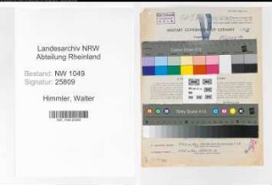 Entnazifizierung Walter Himmler , geb. 19.10.1903 (Ingenieur)