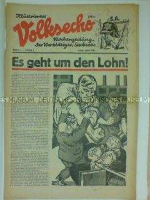 Wochenzeitung für die Werktätigen Sachsens