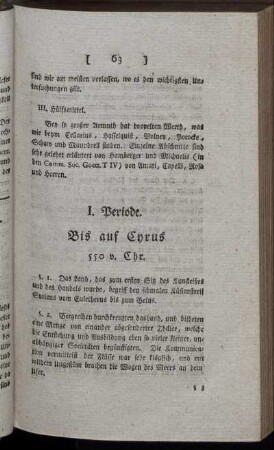 I. Periode. Bis auf Cyrus.