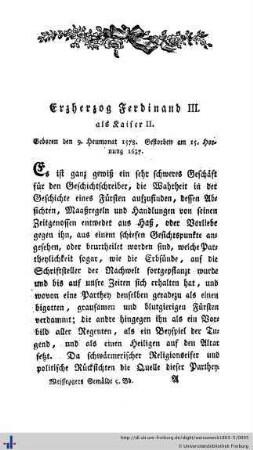Erzherzog Ferdinand III. als Kaiser II.