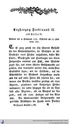 Erzherzog Ferdinand III. als Kaiser II.