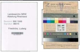 Entnazifizierung Ludwig Friedrichs , geb. 07.01.1895 (Metzger)