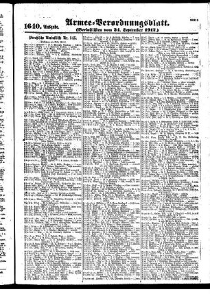 1640. Ausgabe. Montag, 24. September 1917