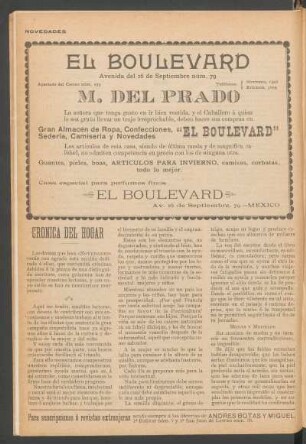 Crónica del hogar