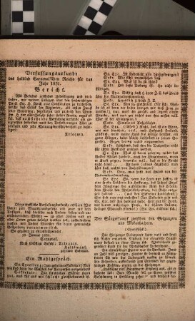 Fastnachts-Blätter. 1. 1830