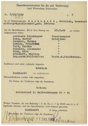 Burkhardt, Gottlieb