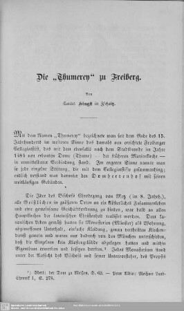Die "Thumerey" zu Freiberg