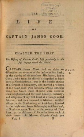 The Life Of Captain James Cook, 1