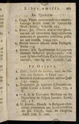 265-266, Libri omissi.