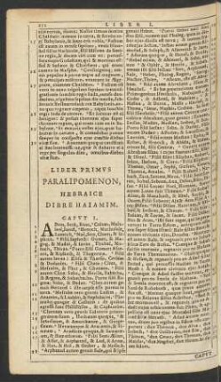 Liber Primvs Paralipomenon, Hebraice Dibre Haiamim.