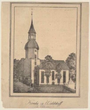 Die Kirche in Walddorf (Kottmar-Walddorf) in Ostsachsen