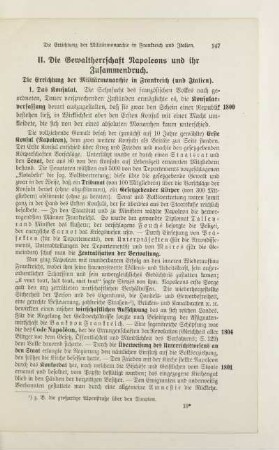 II. Die Gewaltherrschaft Napoleons und ihr Zusammenbruch