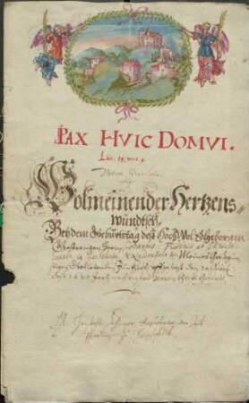 Gelegenheitsgedichte zu festlichen Anlässen der Familie von Ellrichshausen