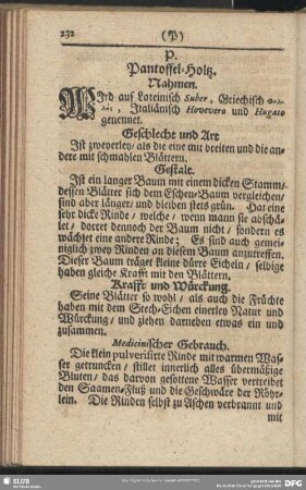 P [Pantoffel-Holz - Pomeranzen]