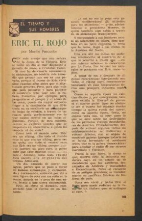 Eric el Rojo : El tiempo y sus hombres