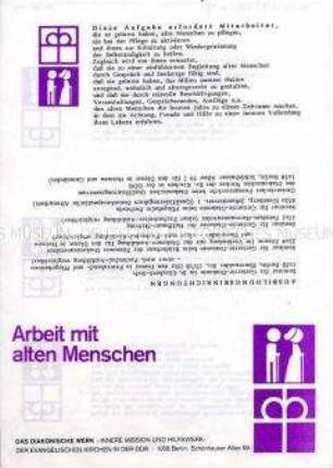 Werbe- und Informationsblatt des Diakonischen Werkes der DDR