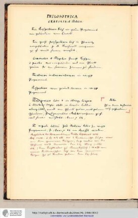 Philosophica Oratoria et Poetica