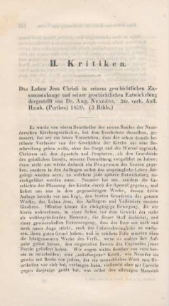146-163 "Das Leben Jesu Christi in seinem geschichtlichen Zusammenhange und seiner geschichtlichen Entwicklung" dargestellt von August Neander