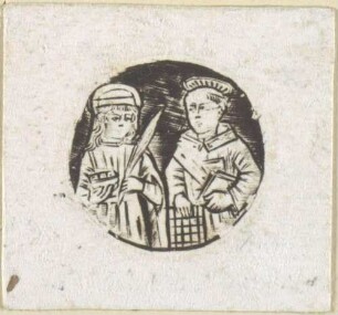 Der heilige Laurentius und ein(e) Märtyrer(in)