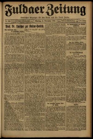 Ausgabe vom Montag, den 12. Dezember 1921.