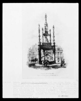 Rouen, Ansicht der Fontaine de la Pucelle auf dem alten Markt