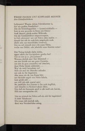 Weisse Fehrde unt schwaaze Menner