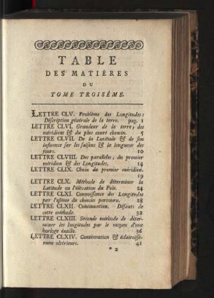 Table Des Matiéres Du Tome Troisème