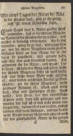 Wie eines Tages der Ritter die Ammen in der Kirchen fand ... und ihr etwas heimliches sagte.