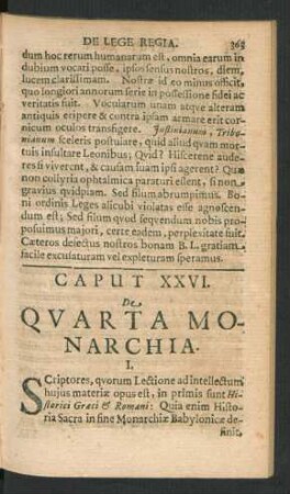 Caput XXVI. De Quarta Monarchia.