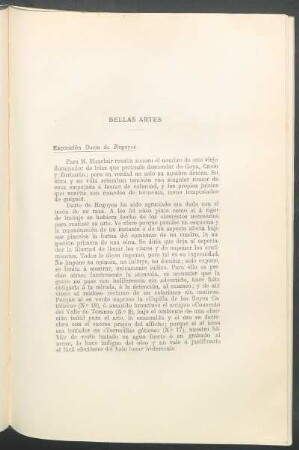 Bellas artes : Exposición Dario de Regoyos