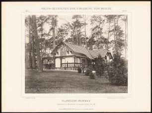 Gartenhaus Koenigsallee 16, Berlin-Grunewald: Ansicht (aus: Hermann Rückwardt, Villen-Neubauten der Umgebung von Berlin)