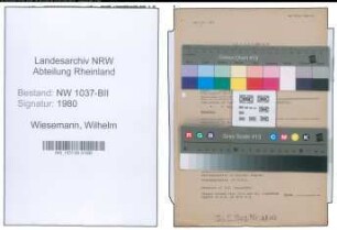 Entnazifizierung Wilhelm Wiesemann , geb. 19.02.1899 (Direktor)