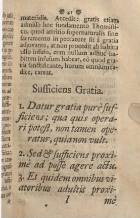Sufficiens Gratia.