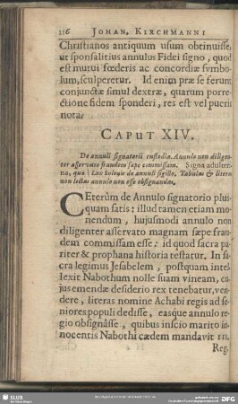 Caput XIV. De annuli signatorii custodia …