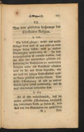VII. Von dem göttlichen Ursprunge der Christlichen Religion