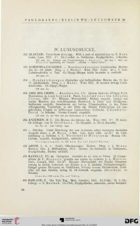 IV. Luxusdrucke (Nr. 452-869)