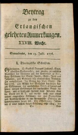 XXVIII. Woche