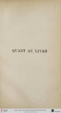 Quant au livre