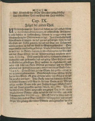 Cap. IX. Folget der andere Theil