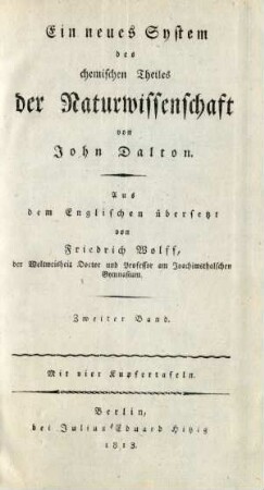 Bd. 2: Ein neues System des chemischen Theiles der Naturwissenschaft