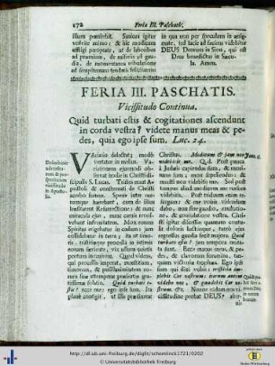 Feria tertia Paschatis.
