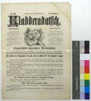 Kladderadatsch Nr. 48, 25. November 1849